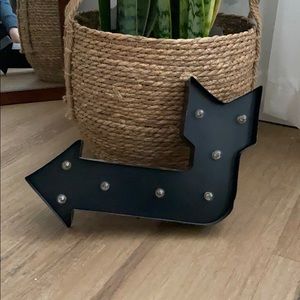 SOLD - hobby lobby | metal light up arrow sign